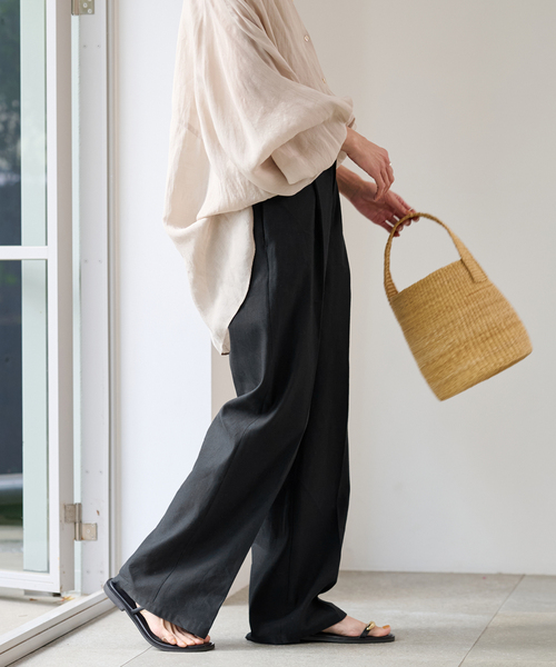 FRAMeWORK(フレームワーク)の「≪追加≫リネンMIXストレートパンツ(その他パンツ・レディース・ブラック/ホワイト/レッド/ネイビー・40/38/36/34)」の20枚目の写真