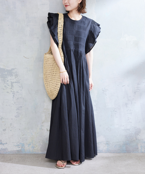 SLOBE IENA（スローブイエナ）の「ピンタックフリルワンピース
