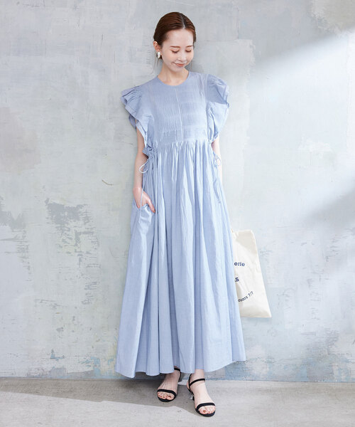 SLOBE IENA ピンタックフリルワンピース SLOBE IENA（スローブイエナ）の「ピンタックフリルワンピース