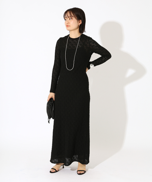 HARDY NOIR（アルディーノアール）の「ストレッチレースクルー