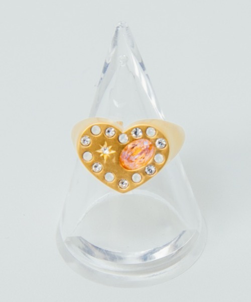 whim(ウィム)の「【NEW】Heart stone embed ring(リング・レディース・ゴールド/シルバー・#9/#13)」の7枚目の写真