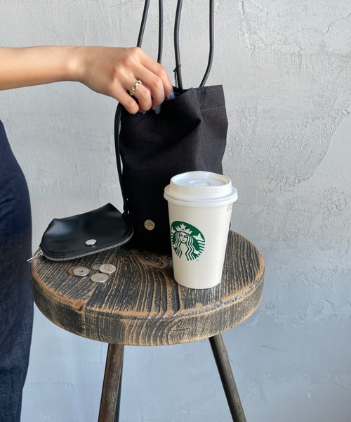 ORCIVAL（オーシバル）の「[ORCIVAL/オーシバル] 巾着型パースバッグ（トートバッグ・レディース・ブラック/ナチュラル・ONE SIZE）」の18枚目の写真