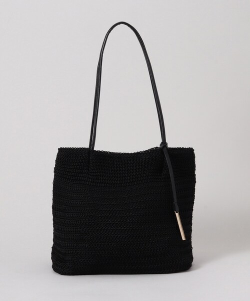 黒の編み込みトートバッグ THE SHOP TK （ザ ショップ ティーケー ）の「◇編み込みトートバッグ