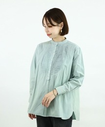 COUPE LE COEUR | クチナシ染めピンタックヨークバンドカラーシャツ(シャツ/ブラウス)