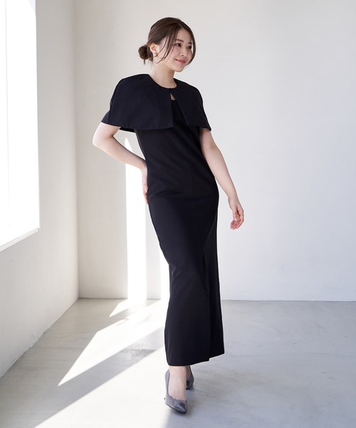 セール】＜尾崎真衣さんコラボ＞2WAYケープセットワンピース