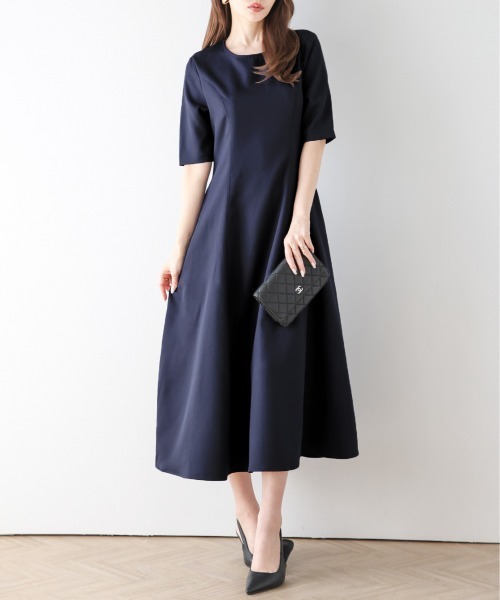 SUGAR BISKET(シュガービスケット)の「フレアミモレ丈ワンピース(ワンピース・レディース・ブラック/ラベンダー/ネイビー・M/L)」の8枚目の写真