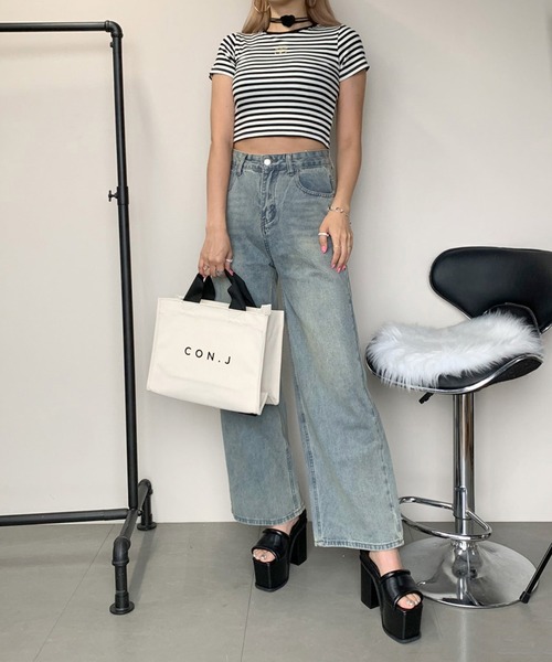 non-hedge（ノンヘッジ）の「ロゴ2WAYトートバッグ（トートバッグ・レディース・ホワイト×ブラック/ネイビー/グレー/ブラック・FREE）」の13枚目の写真