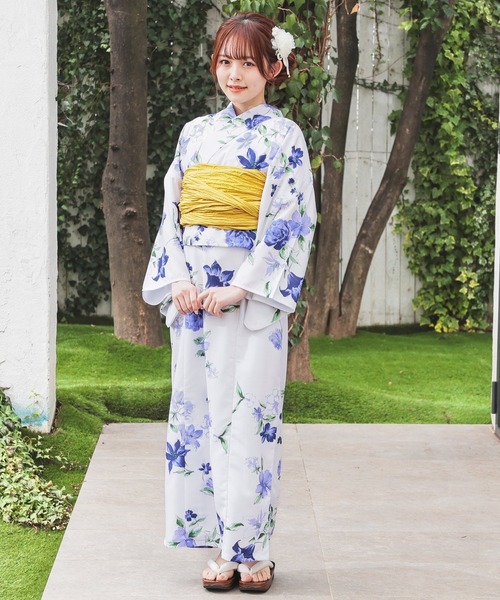 浴衣セパレート 3点セット（羽織り＋キャミワンピース＋兵児帯