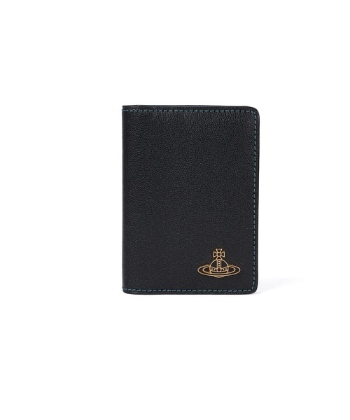 Vivienne Westwood ACCESSORIES(ヴィヴィアンウエストウッドアクセサリー)の「“Color Block” カードケース【859987 VWK882E】(カードケース・メンズ・ブラック/ブラウン/グリーン・FREE)」の1枚目の写真