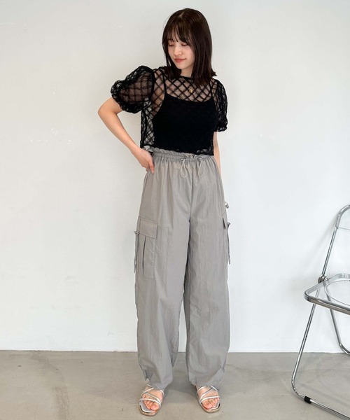 archives(アルシーヴ)の「チュールモチーフバルーンスリーブTOPS(シャツ/ブラウス・レディース・ブラック/ピンク/アイボリー・MEDIUM)」の5枚目の写真