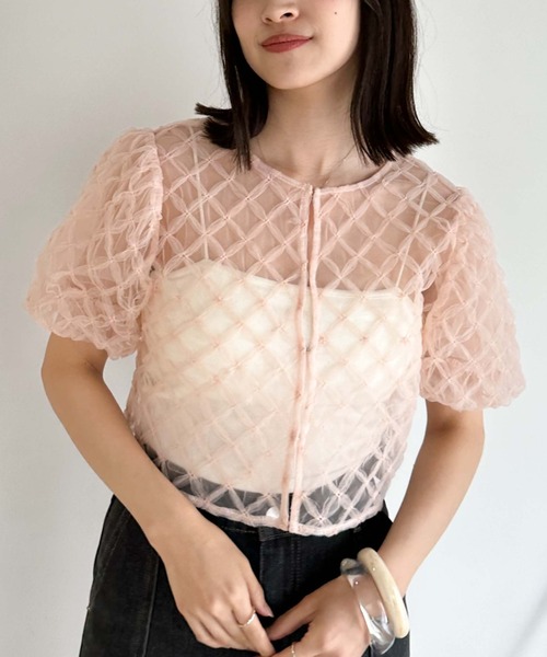 archives(アルシーヴ)の「チュールモチーフバルーンスリーブTOPS(シャツ/ブラウス・レディース・ブラック/ピンク/アイボリー・MEDIUM)」の17枚目の写真