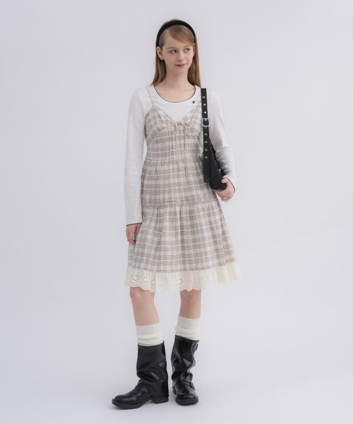 idem イデム　cotton lace cami onepiece lace cami onepiece – idem