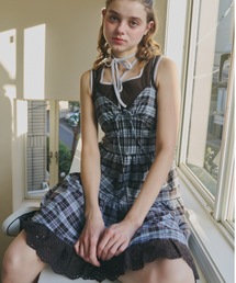 idem（イデム）の「【 新色追加 】lace cami onepiece/レースキャミワンピース（ワンピース）」