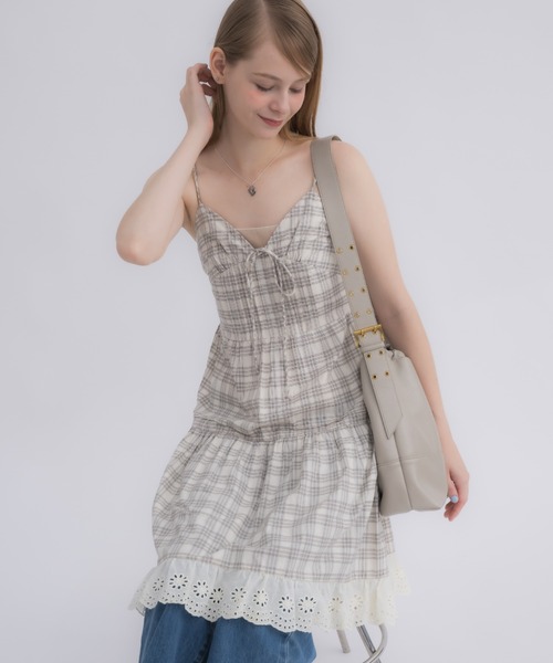 lace cami onepiece/レースキャミワンピース（ワンピース）｜idem