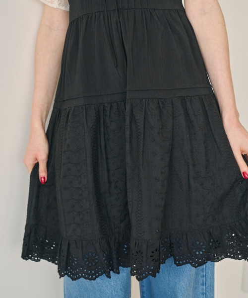 idem（イデム）の「【 新色追加 】lace cami onepiece/レースキャミワンピース（ワンピース・レディース・アイボリー/ブラック/ナチュラル/ブラウン/レッド/グリーン/その他1/イエロー/ブルー・FREE）」の14枚目の写真