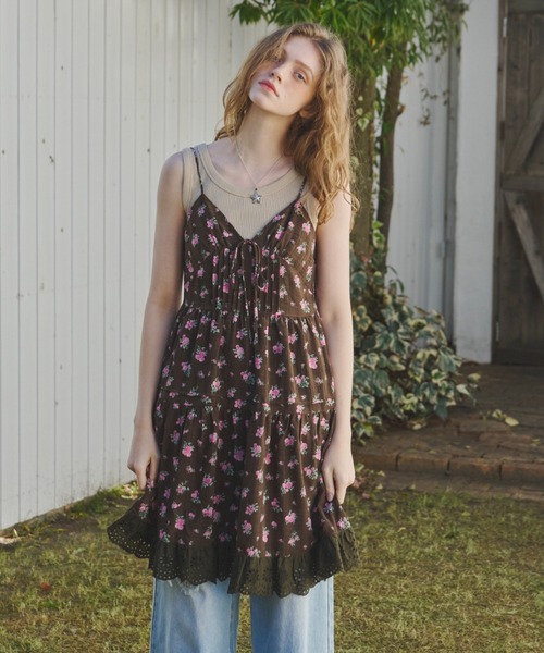 lace cami onepiece/レースキャミワンピース（ワンピース）｜idem