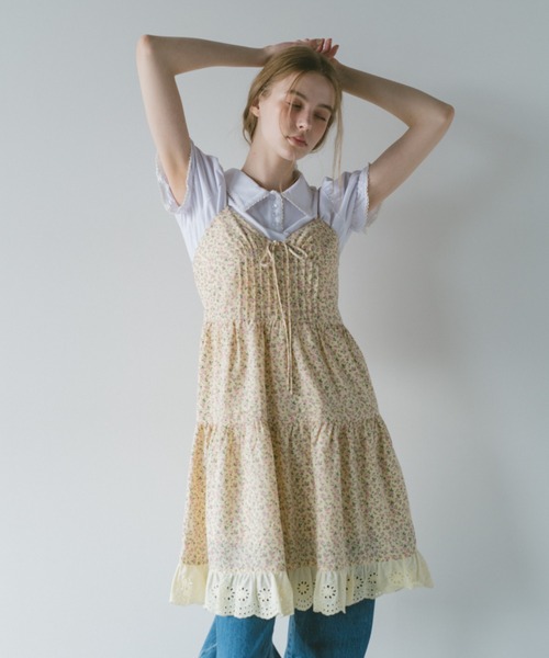 【新品タグ付き】idem レースキャミワンピース 新色追加 】lace cami onepiece/レースキャミワンピース（ワンピース