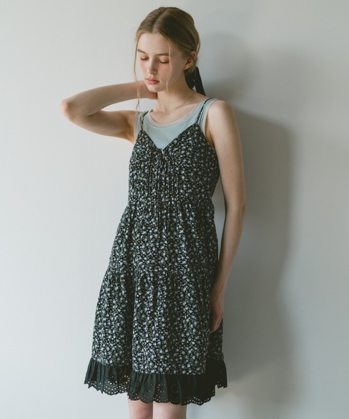 【新品タグ付き】idem レースキャミワンピース 新色追加 】lace cami onepiece/レースキャミワンピース（ワンピース