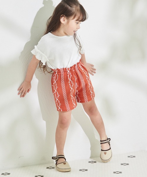 pairmanon（ペアマノン）の「総刺繍ハーフパンツ（その他パンツ・キッズ・ベージュ/テラコッタ/ブラック・100/110/120/130/140/150/90）」の6枚目の写真