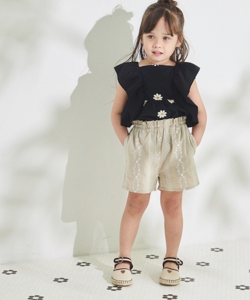 pairmanon（ペアマノン）の「総刺繍ハーフパンツ（その他パンツ・キッズ・ベージュ/テラコッタ/ブラック・100/110/120/130/140/150/90）」の8枚目の写真