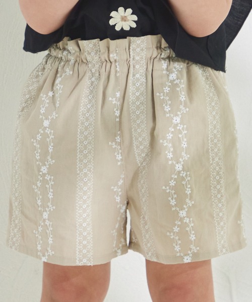 pairmanon（ペアマノン）の「総刺繍ハーフパンツ（その他パンツ・キッズ・ベージュ/テラコッタ/ブラック・100/110/120/130/140/150/90）」の9枚目の写真