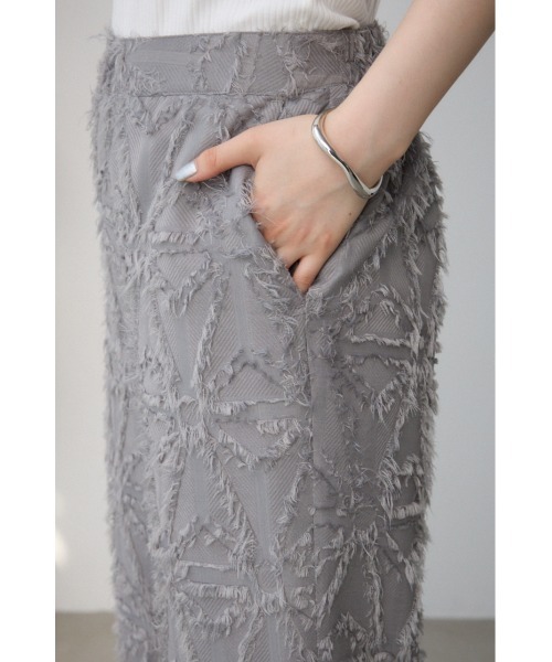 AZUL by moussy（アズールバイマウジー）の「フェザーフリンジジャガードパンツ（その他パンツ・レディース・ブラック/グレー・SMALL/MEDIUM）」の22枚目の写真