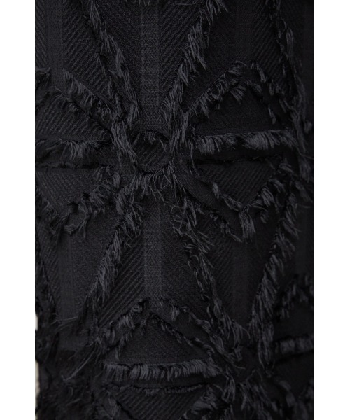 AZUL by moussy（アズールバイマウジー）の「フェザーフリンジジャガードパンツ（その他パンツ・レディース・ブラック/グレー・SMALL/MEDIUM）」の13枚目の写真