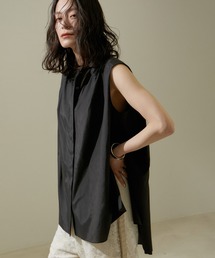 SALON adam et rope' | ノースリーブギャザーフレアーブラウス(シャツ/ブラウス)