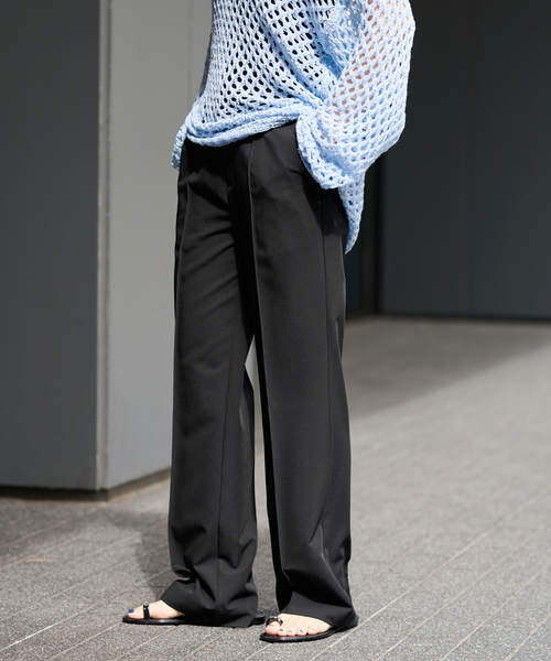 U by SPICK&SPAN（ユーバイスピックアンドスパン）の「ピンタックパンツ（スラックス・レディース・ブラック/チャコールグレー・36/38）」の5枚目の写真