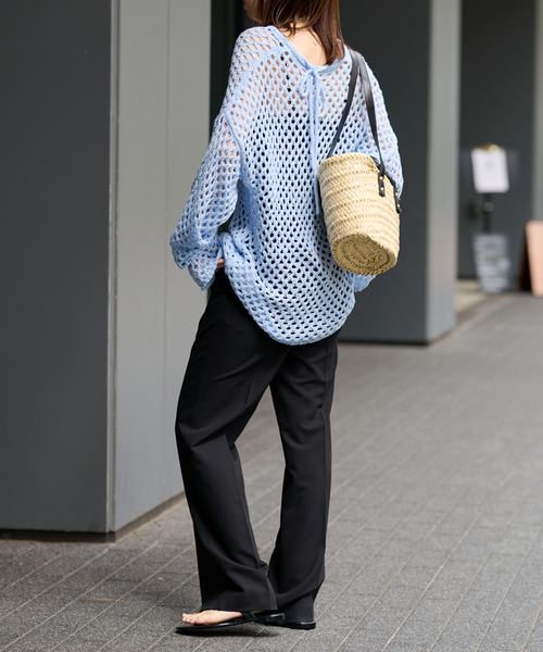 U by SPICK&SPAN（ユーバイスピックアンドスパン）の「ピンタックパンツ（スラックス・レディース・ブラック/チャコールグレー・36/38）」の8枚目の写真
