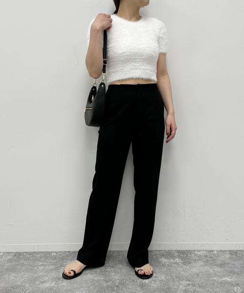U by SPICK&SPAN（ユーバイスピックアンドスパン）の「ピンタックパンツ（スラックス・レディース・ブラック/チャコールグレー・36/38）」の9枚目の写真