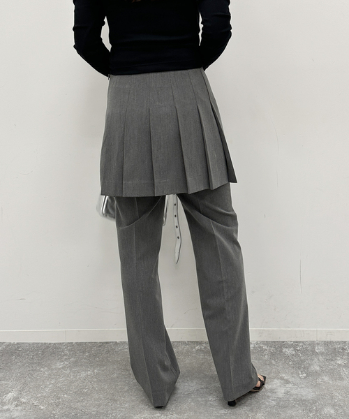 U by SPICK&SPAN（ユーバイスピックアンドスパン）の「ピンタックパンツ（スラックス・レディース・ブラック/チャコールグレー・36/38）」の18枚目の写真