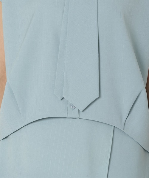 REDYAZEL（レディアゼル）の「【セットアップ可能】ラメストライプネクタイ付き半袖シャツ（シャツ/ブラウス・レディース・サックスブルー/ミント/グレー/オフホワイト・FREE）」の20枚目の写真