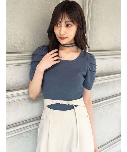 チョーカーニットトップス RESEXXY ニット セーター チョーカーデザインニットトップス