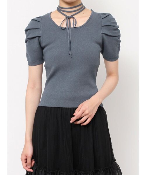 チョーカーニットトップス RESEXXY ニット セーター チョーカーデザインニットトップス