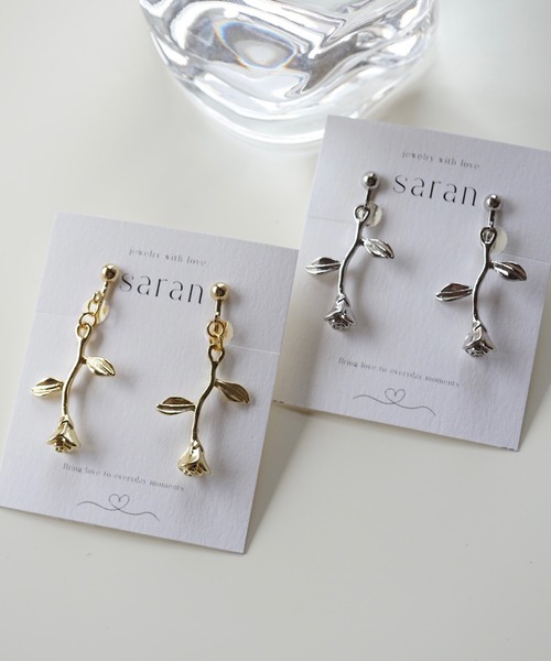 CERCA（チェルカ）の「saran jewelry/シンプルモチーフ イヤリング（イヤリング・レディース・ゴールド/シルバー・FREE）」の3枚目の写真