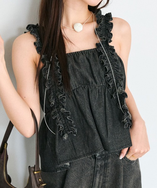 肩ひもフリルビスチェ（シャツ/ブラウス）｜OLIVE des OLIVE（オリーブ