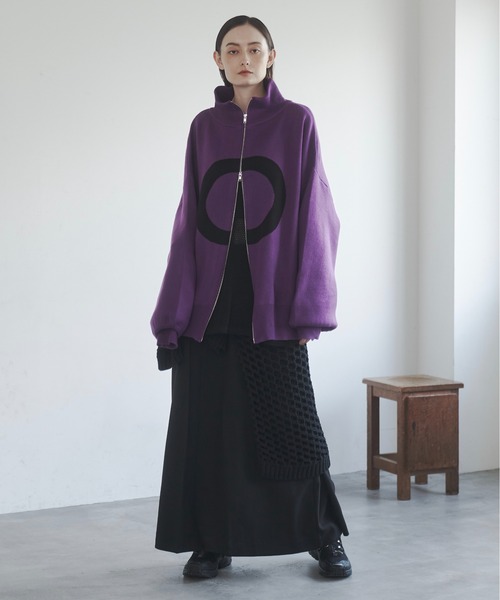 Utusiyo（ウツシヨ）の「drivers knit 愁（ニット/セーター・メンズ・ブラック/パープル・FREE）」の4枚目の写真