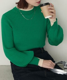 SEV 緑色 セーター any FAM ニット セーター 「洗濯機可能/8色展開」ソフトタッチ