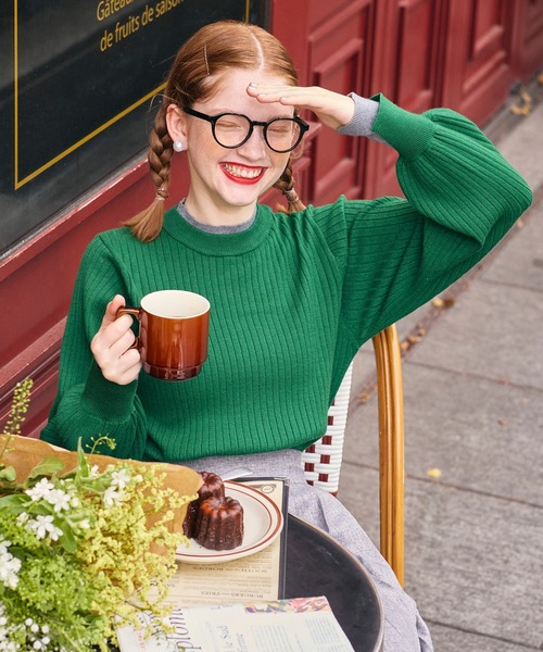 セール】【至福のカヌレニット】レイヤード風ハイネックボリューム