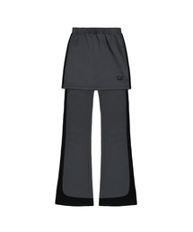 LAYERED BOOTCUT JERSEY PANTS