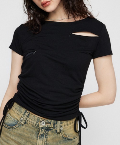 LAGUA GEM（ラグアジェム）の「SIDE GATHER CUT トップス（T