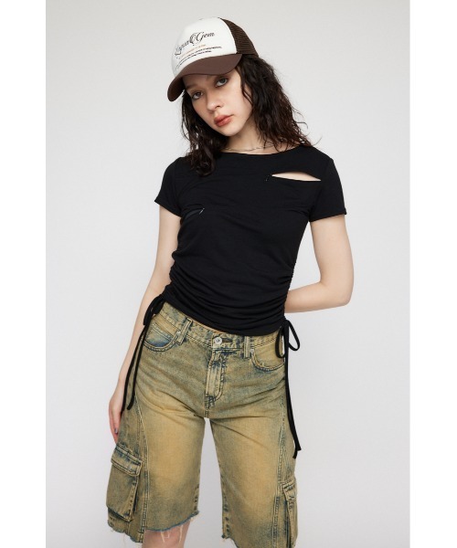 LAGUA GEM（ラグアジェム）の「SIDE GATHER CUT トップス（T