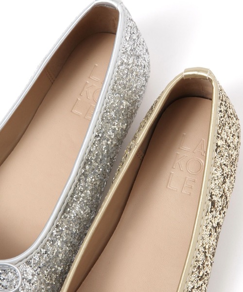 LAKOLE(ラコレ)の「【卒入式/オケージョンにも】キラキラアソートバレエ / 135007(パンプス・レディース・シルバー/ゴールド/ブラック・MEDIUM/LARGE)」の9枚目の写真