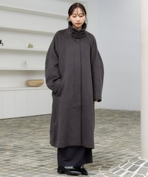 Lui's | 【3色展開】ビーバーメルトンボリュームロングコート ステンカラー(その他アウター)