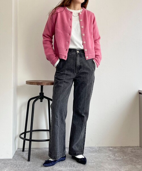 fredy emue（フレディエミュ）の「CASHMILE WOOL カーディガン（ニット/セーター・レディース・オフホワイト/サックスブルー/チャコールグレー/ピンク・38）」の20枚目の写真