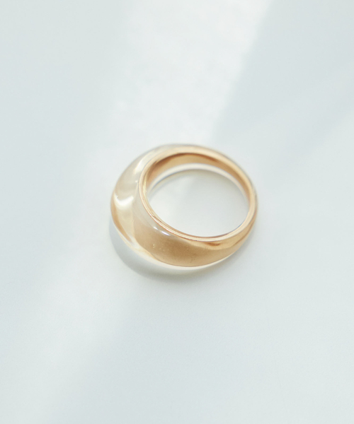 ROPE' PICNIC（ロペピクニック）の「クリアメタルボリュームリング（リング・レディース・シルバー/グリーン系その他/ゴールド・FREE）」の3枚目の写真