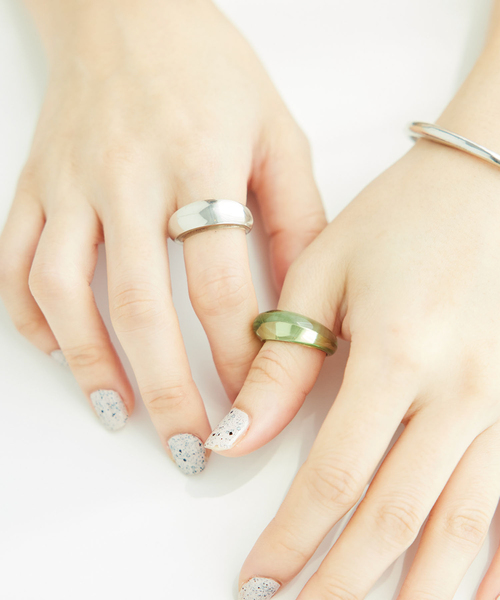 ROPE' PICNIC（ロペピクニック）の「クリアメタルボリュームリング（リング・レディース・シルバー/グリーン系その他/ゴールド・FREE）」の5枚目の写真