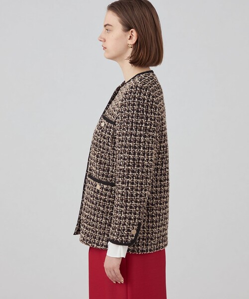 BALLSEY（ボールジィ）の「Alissa Vクルージャケット（ノーカラージャケット・レディース・ブラック系その他・36）」の4枚目の写真