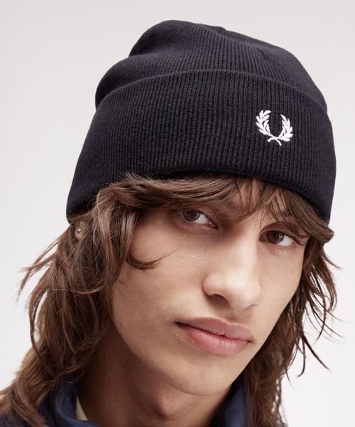 FRED PERRY（フレッドペリー）の「Classic Beanie／ニットビーニー（ニットキャップ/ビーニー・レディース・ブラック/ネイビー/ブラック系その他・ONE SIZE）」の10枚目の写真